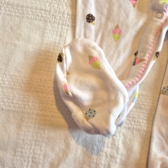 Gymboree girls 3-6 months Ice Cream Shop footie 1 piece romper sleeper VGUC - Picture 6 of 6